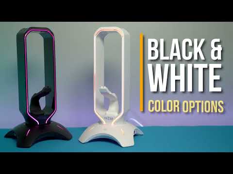 
                      
                        Load and play video in Gallery viewer, RGB Gaming Headset Stand - Black
                      
                    