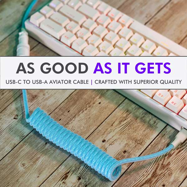 
                  
                    Coiled USB C Cable for Mechanical Keyboard
                  
                