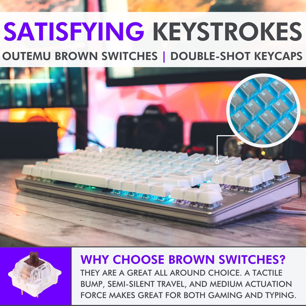 
                  
                    White Mechanical Keyboard TKL 87 Key
                  
                